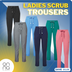 Ladies Scrub Cargo Trousers