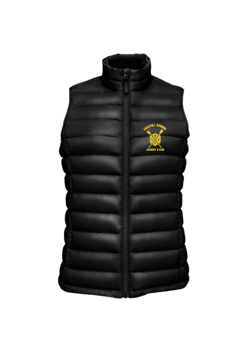 Coastal Rowing Academy, Female Padded Bodywarmer – Game Set & Match