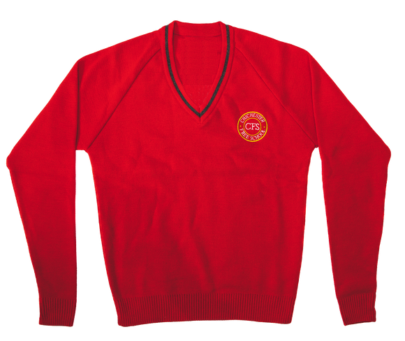 Chichester Free School Red V-Neck Jumper