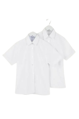 Trutex Girls SS School Shirts - Twin Pack