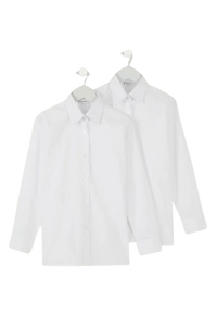 Trutex Girls LS School Shirts - Twin Pack